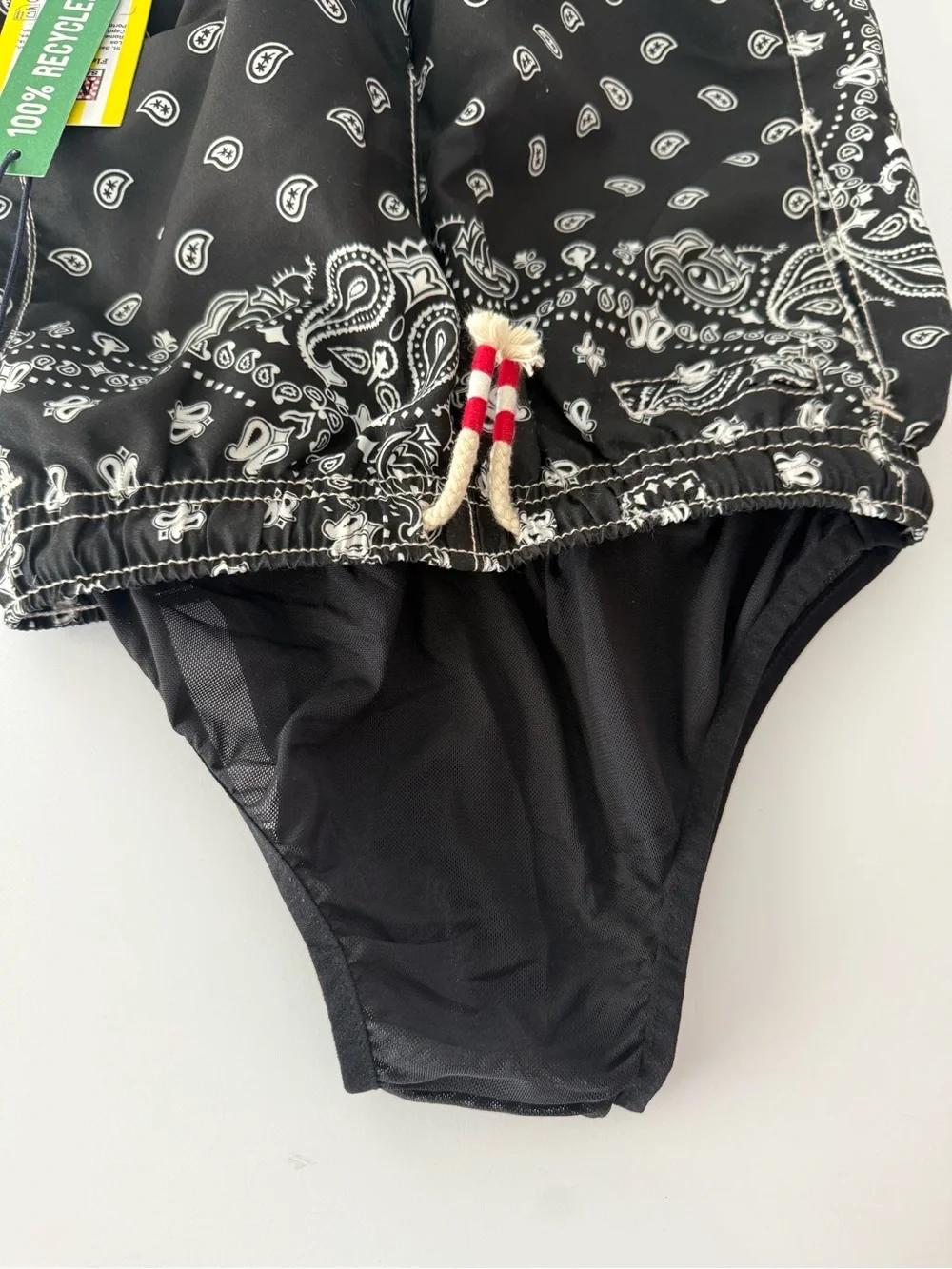 MC2 SAINT BAR CAPRESE JR SWIM SHORTS WITH BLACK BANDANA PRINT